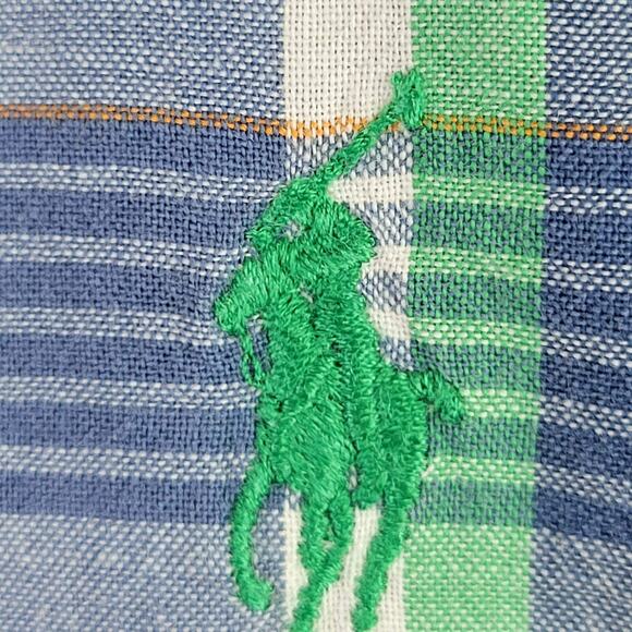 Polo Ralph Lauren Shirt Men's Blake Madras Plaid Short Sleeve Button Down Large - Picture 6 of 9